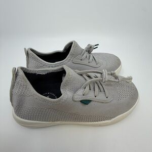 Vessi Weekend Sneakers Youth Size J2 Gray Knit Waterproof Lightweight